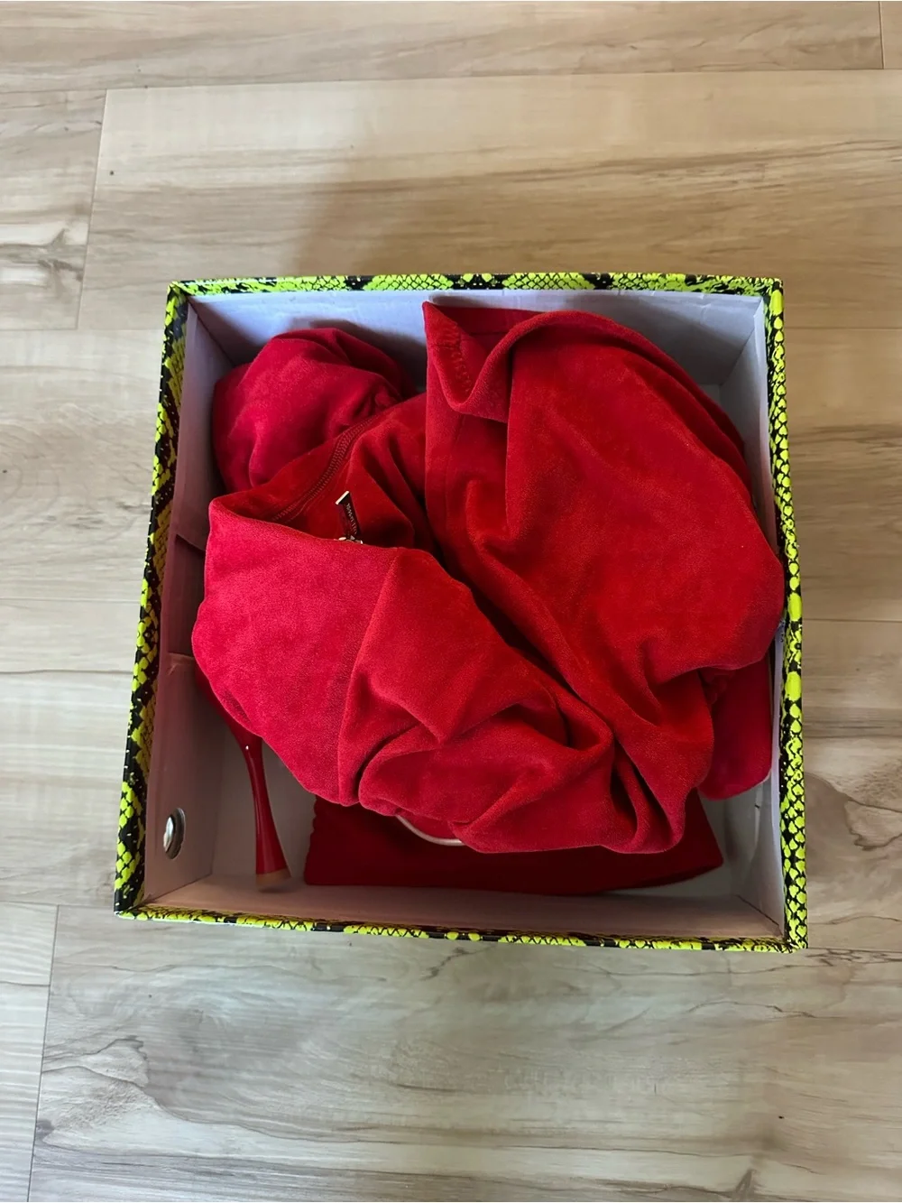 Cape Robbin Red Over-the-Knee Ruched Stiletto Boots! Brand New!